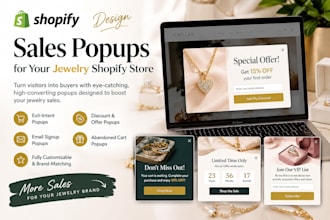 design sales popups for your jewejelry shopify store