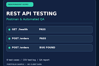 test your rest API with postman and deliver a clear QA report