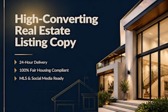 write a high converting real estate listing description and mls copy