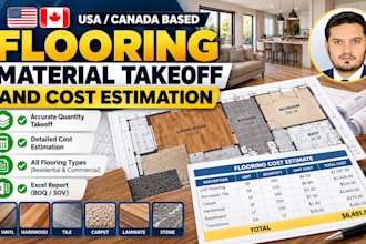 do flooring material takeoff and cost estimation