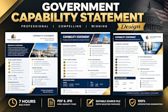 design a professional government capability statement in 7hrs