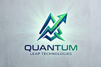 design modern 3d tech and business logo with branding