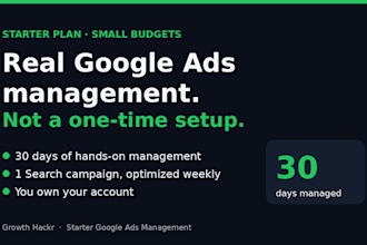 manage your google ads campaign monthly for small businesses