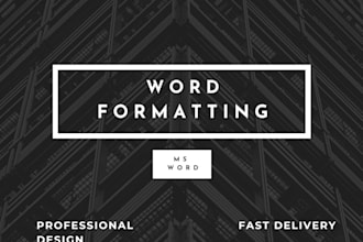 do professional microsoft word document formatting and design