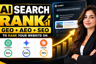 ai search rank, GEO aeo SEO to rank your website on chatgpt gemini and claude