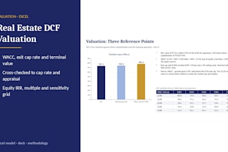 build a dcf valuation model for real estate or infrastructure assets