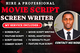 do screenwriting, scriptwriting, creative writing, and movie screenplay