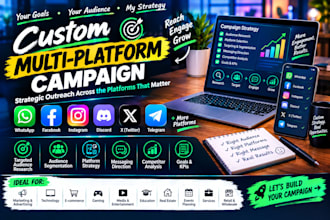 create a custom whatsapp, fb, ig, discord x outreach campaign b2b b2c mass dm