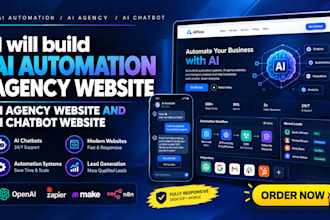 build ai automation agency website ai agency website and ai chatbot website