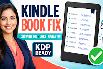 fix KDP formatting, kindle book hyperlinks and ebook navigation