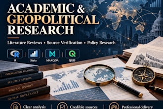 conduct professional academic and geopolitical research