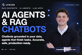 build custom ai agents and rag chatbots