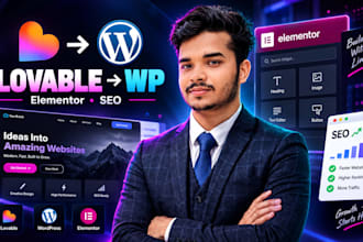 convert lovable to wordpress with elementor, SEO ready