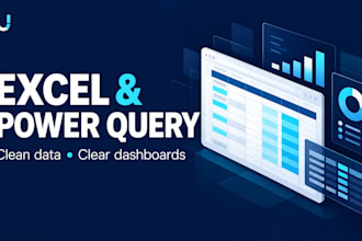 clean excel data and build dashboards with power query