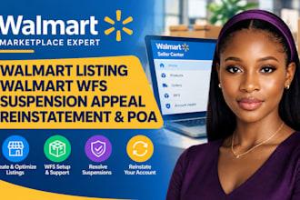do walmart listing, wfs, suspension reinstatement and point of action