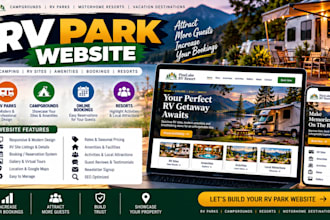 design or redesign an rv park, motorhome and resort website