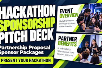 design hackathon sponsorship pitch deck partnership proposal deck editable slide