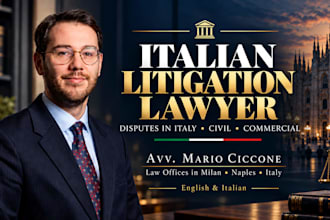 assist with your legal dispute in italy as an italian lawyer
