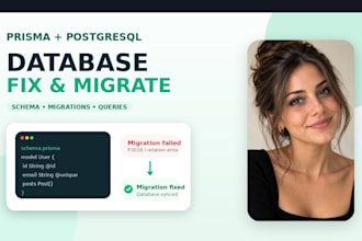 fix prisma postgresql migration schema and database errors