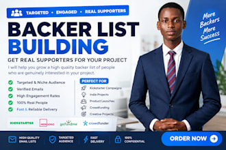 build a niche backer list for crowdfunding