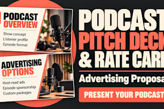 create podcast pitch deck advertising proposal deck podcast rate card deck