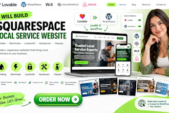 squarespace local service plumber electrician locksmith handymen cleaner website