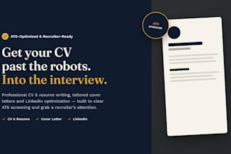 be your professional cv maker for ats resume and cover letter