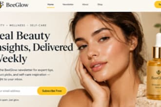design beauty product beehiiv newsletter beehive website beehiiv landing page