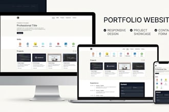 create a professional responsive portfolio website