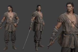 model 3d game character,3d metahuman avatar, 8k,4k low poly game asset modelling