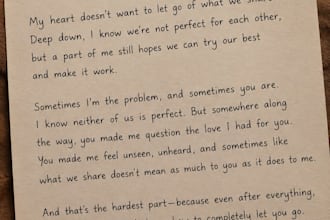 write heartfelt and emotional letters for you