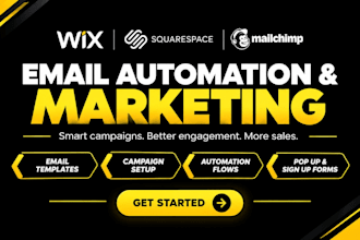 do wix squarespace mailchimp email automation marketing template campaign banner