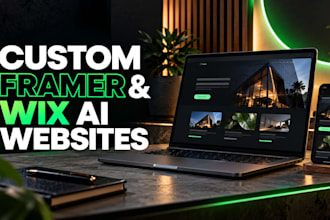design a modern framer or wix ai website with custom layout