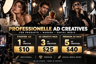 create premium ad creatives for your product or brand