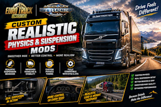 custom realistic ets2 ats physics and suspension mods
