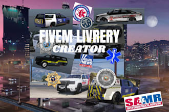 create cheap and professional fivem vehicle liveries