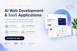 develop an ai website, web app or saas application