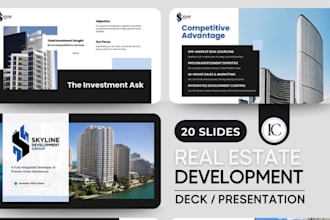 design private equity investment deck, real estate marketing presentation