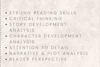 beta read your story with critical sense and trust analysis