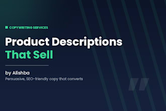 write persuasive product descriptions and sales copy