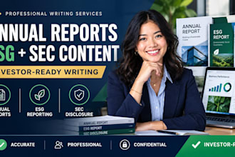write your investor ready annual report and esg sustainability report