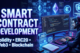 develop secure solidity smart contracts, erc20 tokens, and web3 dapps