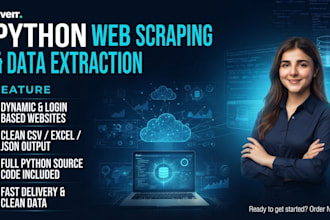 do python web scraping, data extraction and automation