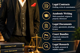 draft your legal documentation, contracts and perform legal research