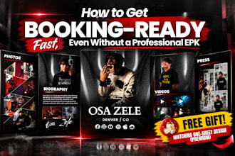 design speaker one sheet, media kit, ugc media kit, dj press kit, music epk