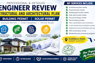 engineer review structural and architectural plan, building permit, solar permit
