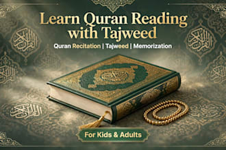 teach quran reading and recitation with tajweed for kids humbly and for adults
