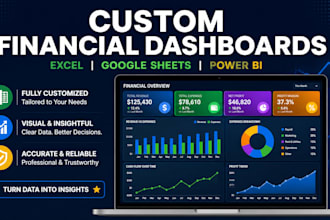 create excel financial dashboards for hotels, restaurants