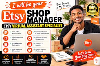 be your etsy shop manager, etsy virtual assistant specialist