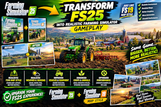 transform farming simulator 25 into realistic farming simulator gameplay
